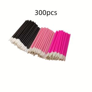 TEMU 300개 일회용 립 브러시 글로스 완드 - 부드러운 폴리에스터 브리슬, 정밀한 립스틱 적용을 위한 인체공학적 핸들, 모든 연한 베이지 타입을 위한 메이크업 코스메틱 도구, 립스틱 홀더, 슬림 디자인, 내구성 있는 구조, 여성용 립 라이너 세트, 립 라이너, 립 브러시, 메이크업, 립스틱 브러시, 립 애플리케이터, 롱웨어 립스틱|립스틱