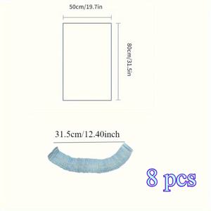 TEMU 8개 세트 초소프트 경량 일회용 베개커버 - 비직물, 손세탁 가능, 현대적인 스타일, 호텔·미용실·캠핑·야외 활동용 - 블루 & 화이트, 여행용 베개커버, 호텔 침구, 디자인, 내구성 강한 베개커버, 케이스, 일회용 베개커버/커버, 여행용 베개커버, 데코레이티브 베개커버