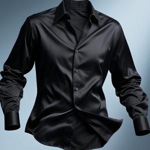 TEMU 남성용 퀵드라이 주름방지 솔리드 블랙 비즈니스 셔츠 - 슬림핏 칼라 버튼드레스셔츠 - 사무실, 결혼식, 회의용 - 세탁기 사용 가능 - 프로페셔널 복장