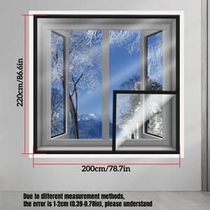 TEMU 두꺼운 투명 가정용 필름, 겨울 창문용 방풍 및 보온 - , 추위 차단, 높은 빛 투과율