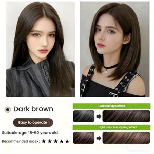 TEMU 1개 헤어 컬러 스틱 빗 포함, 인체공학적 그립, 장기 헤어 컬러 구성, 쉽게 세척 가능, 남녀공용 미용 도구, 흰머리 커버용, 매끄러운 핸들 디자인, 내구성 있는 플라스틱 브러시