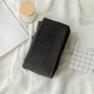 TEMU 여성용 하이웨이스트 타이츠, 봄, 가을, 겨울용 세로 줄무늬, 추가 보온 안감, 핏, 풀온 스타일, 스모크 그레이 색상