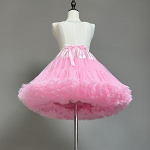 TEMU 여성용 신축성 허리 쉬폰 퍼피 튜튜 스커트 - 레이어드 발레 댄스 언더스커트, 파티 스커트, 코스프레, 웨딩, 프롬, 너트크래커 & 리사이틀용 - 멀티 레이어 퍼핑, 깃털 없음, 손세탁 가능