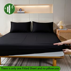 TEMU 1개 대나무 섬유 침대 시트, 30% 대나무 섬유 + 70% 마이크로파이버 소재, 부드럽고 통기성 좋은 여름용 침대 시트, 고급스러운 쿨 디자인, 딥 포켓, 세탁기 사용 가능, 여름 침구 필수품,침실 온도 조절,쿨링 침대 시트,부드러운 침구 질감, 시트 에스테틱,세탁기 사용 가능한 시트,부드럽고 통기성 좋은 원단,핫 슬리퍼 솔루션, 소비자들