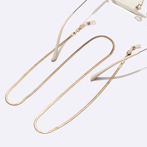 TEMU 2D 플랫, 골든톤 레트로 아카데미 안경 체인 목걸이 - 파티, 데이트용 빈티지 안경 액세서리, 마스크 호환 가능 - 우아한 선물, 비즈 악센트 (도구 불필요) - 변환 가능한 팔찌 스트랩