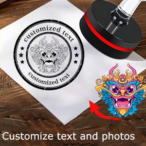 TEMU 맞춤형 블랙 스탬프 - 로고/텍스트/이미지/사진/사진 & 텍스트 스탬프 인장, 스탬프 패드 호환 가능 - 사무실, 이벤트, 기업 브랜딩, 증명서, 영수증용 - 내구성 있는 스탬프 프레스 (잉크 미포함)