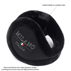 TEMU 밀라노 이탈리아 로고 프린트 귀마개 헤어밴드 - 이탈리아 브랜드 디자인 겨울용 귀 보온 액세서리, 야외 활동용 추위 방지 아이템, 스마트폰 호환 (대량 구매 불가) - 합리적인 럭셔리 스타일