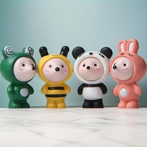 TEMU 4개 귀여운 동물 모양 작은 쥐 수집용 피규어 - PVC 공예 미니 풍경, 다육이 화분, 가정 및 사무실 장식, 자동차 액세서리, 휴일 분위기, 쥐 장식, 사무실 장식, 장난기 넘치는 디자인, 내구성 좋은 장식, 장식용 쥐