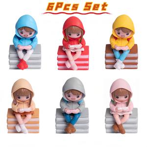 TEMU 6피스 게이밍 커플 피규어, 귀여운 PVC 피규어 백팩 포함, 테라리움, 데스크탑 및 차량 대시보드용 미니어처 장식