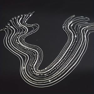 TEMU 여성용 304 스테인리스 스틸 뱀 체인 목걸이 - 튼튼한 인터로킹 링크 디자인, 스타일, 올 시즌 데일리 & 웨딩 주얼리, 할로윈 & 크리스마스 여성 선물, 다용도 액세서리, 우아한 액세서리, 패션 애호가