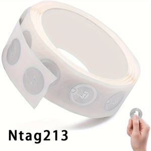 TEMU 20개 NFC NTAG213 스티커, 144바이트 쓰기 가능 메모리, 모든 NFC 기능 장치와 호환, 사무용품, 학용품, 테크 액세서리