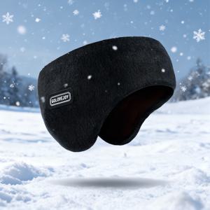 TEMU 겨울용 방풍 두꺼운 이중층 귀마개, 스키, 사이클링, 러닝용 전체 커버리지 헤드밴드 - 남녀공용, 극한 추위 액세서리 (모든 사이즈 적합)