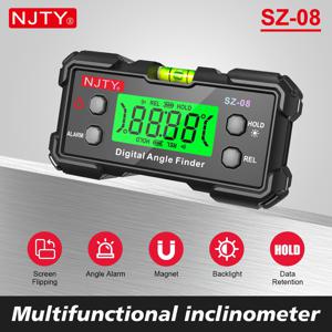 TEMU NJTY SZ-08 고정밀 디지털 경사계: 백라이트, 양면 자성, 경고 각도, 상대 모드, 데이터 홀드, 2*AAA(배터리 미포함) - 자동차/파이프라인/목공/인테리어/기계/건설용, 건설 레벨링,컴팩트 디자인,각도 측정기,디지털 레벨,목공 전문가,건설 노동자