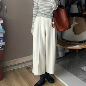 TEMU 여성용 우아한 트위드 하렘 팬츠 - 겨울용 보온 루즈핏 발목길이 바지, 탄력성 허리밴드, 솔리드 컬러 캐주얼 & 스마트 팬츠, 가을/겨울용, 세탁기 사용 가능 트위드 바지|냉장고바지|바지