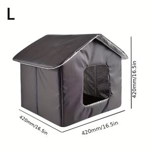 TEMU 사계절 내부 고양이 하우스 둥지 - 튼튼한 옥스포드 천, 문이 열린 포근한 실내, 실내/실외 반려동물에게 적합, 간편한 조립