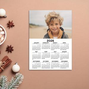 TEMU 2026년 사진 캘린더 자석 | 맞춤형 개인 맞춤 벽/냉장고 캘린더, 가족, 친구, 커플, 사무실을 위한 실용적인 & 개인 맞춤 선물, 특별한 새해, 발렌타인데이, 생일, 집들이, 홈 데코 선물.