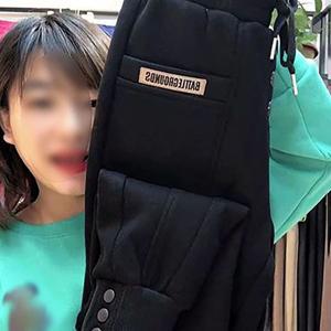 TEMU 여성용 기모 이지팬츠 조거 밴딩팬츠 겨울바지 여자 기모 조거 팬츠 트레이닝바지 밴딩카고조거기모 바지 빅사이즈 추리닝바지 카고바지 데일리 캐주얼 루즈핏 폴리에스테르 바지