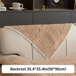 TEMU 1pc 플러시 소파 슬립 커버, 따뜻하고 두꺼운 소파 커버, 사계절 일반 가구 보호대, 침실, 사무실, 거실 홈 , 등받이, 팔걸이, 베개 케이스 제외