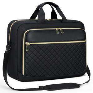 TEMU NEWHEY 노트북 가방 여성용 17.3인치 랩탑 브리프케이스 숄더 메신저 백 대형 컴퓨터 가방 비즈니스 오피스 작업 대학용, 블랙