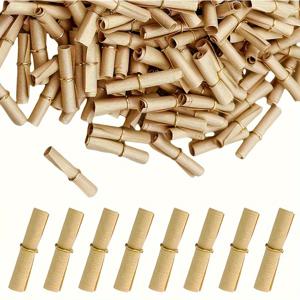 TEMU 300장 팩 미니 빈티지 스크롤 종이 메탈 캡 포함 - 초대장, 파티 선물 및 개인 메시지용 쓰기 가능한 DIY 스크롤 - 결혼식, 생일 및 크리스마스용 크래프트 종이