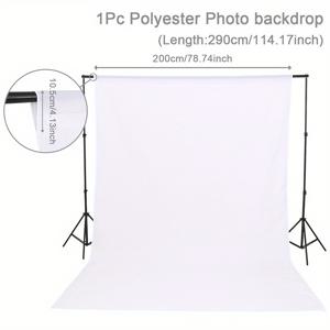TEMU 1개, 흰색 폴리에스터 배너, 흰색 사진 배경 천, 200*290Cm, 사진 촬영 액세서리, 배경 장식, 웨딩 신부 축하 장식, 생일 파티 용품, 베이비 샤워 축하 장식