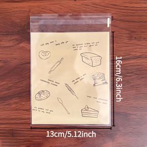 TEMU CJORWYN 101개 빵 토스트 봉투 - 봉투, 재사용 가능한 자체 접착 밀봉 플라스틱 봉투, 식품 접촉 안전 쿠키 포장 선물 봉투, 스낵 파우치 - DIY 프로젝트 & 추수감사절 크리스마스 축하, 크리스마스 선물 봉투에 완벽