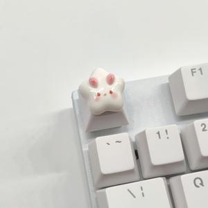 TEMU 1개 또는 2개 귀여운 별 강아지 별 토끼 키캡, 독특한 창의적인 컴퓨터 데스크탑 액세서리, ESC 키캡 크로스 샤프트 호환, 생일, 크리스마스, 새해 선물로 이상적