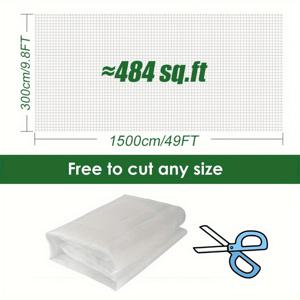 TEMU 초대형 초미세 화이트 가든 메쉬 바리어 - 150cm (118x59인치) PVC 소재, 과일 나무, 야채 및 블루베리 덤불 보호에 완벽, 정원용 식물 보호망