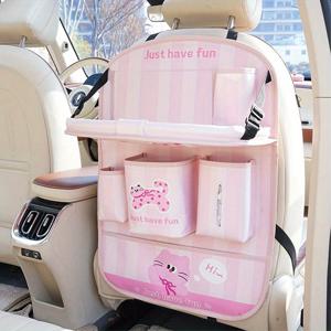 TEMU 카시트 백 킥 매트 - 여성을 위한 최고의 여행 정리 동반자, 접이식 테이블, 티슈 박스, 컵 홀더, , 휴대폰 홀더, 노트북 및 문서 보관 파우치 포함, 고품질 PU 가죽, 이상적인 휴가 선물!