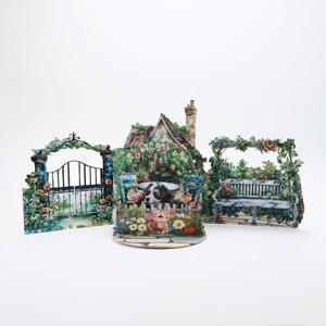 TEMU 1개, 로즈 매너 팝업 카드 - 아늑한 강아지와 고양이 디자인, 생일 또는 기념일 선물용 (사랑하는 사람, 친구, 어머니, 선생님, 동창, 어르신에게)