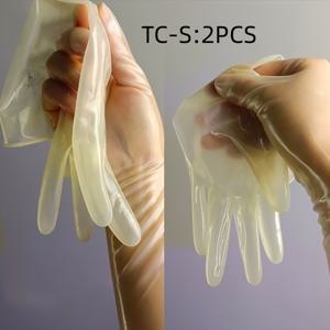 TEMU 울트라-씬 투명 라텍스 장갑 젤리 핑거 커버 섹시한 연회색에서 연회색까지, 축제, 파티, COS, 댄스에 적합