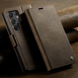 TEMU 폰 케이스: 비즈니스 스타일 송아지 가죽 텍스처 남녀공용 지갑형 카드홀더 슬롯 스탠드 귀여운 인조 가죽 폰 케이스, 갤럭시 S25 울트라, S24 울트라, 갤럭시 S23 플러스, S22 울트라, S23 FE, 남자친구 선물 S22, S24 FE, , S25 호환|지갑|명함지갑|S22케이스