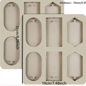 TEMU 1개/2개 캔들/비누 아로마 왁스 태블릿 몰드, , 타원형, 직사각형 실리콘 왁스 몰드, 아로마테라피 왁스 태블릿 제작, 비누 만들기 액세서리 및 기타 수제 창의적 제품, 비누 몰드
