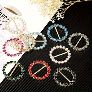 TEMU 10개 혼합 컬러 스카프 링, 허리 클립, 여성 셔츠 칼라 핀, 패션 의류 액세서리 (셔츠 & 모자용)