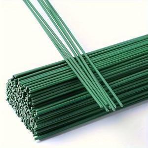 TEMU 50개 세트 헤비듀티 그린 플로럴 스템 - 유연한 구부림 디자인, 20cm/8인치 높이, 실물 및 인공 꽃용, 웨딩 센터피스, 홈/이벤트 장식 - 장미, 수국, 모란, 꽃꽂이에 적합, 내구성 있는 부케 액세서리, 플라스틱 코팅 DIY 공예 용품