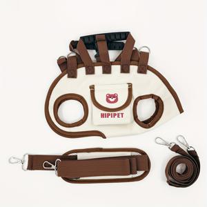 TEMU 3pcs 강아지 백팩 세트 (목줄 포함) - 휴대용 통기성 애완동물 캐리어, 야외 활동에 적합, 크로스바디 백 및 핸드헬드 토트 포함, 소형견 및 중형견에게 적합, 소형견용 강아지 백팩, 안전한 지퍼 잠금