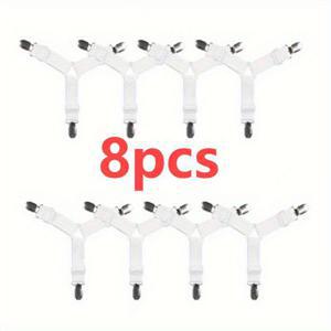 TEMU 8개 세트 헤비듀티 조절 가능 나일론 침대 시트 - 탄성 싱글 침대용 니켈 클립, 삼각형 디자인, 신축성 시트, 싱글/더블/퀸 사이즈 침대 커버
