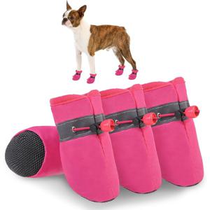 TEMU 뜨거운 포장도로용 내열 강아지 신발 - 미끄럼 방지 밑창 & 통기성, 여름 걷기용 내열 보호 부츠, 소형 중형견 적합 (사이즈 5)