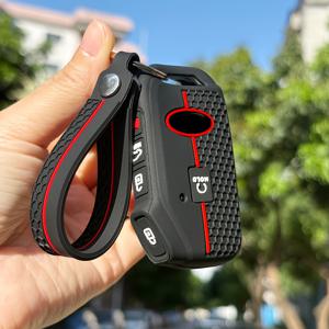 TEMU 기아 신제품 차량 리모컨 키 케이스 키체인 풀 캡 키 커버 지갑, 2020-2023/K5 2020/스포츠 2019 2020/시드 2019 2020/엑시드 2019/셀토스/스토닉 2024/소넷 2024/KX1 2023/K3 2024/세라토 4/소울 2020//소렌토 4/텔루라이드용