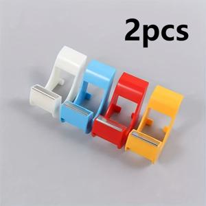 TEMU 미니 투명 테이프 및 와시 테이프에 적합한 4가지 색상의 휴대용 실용적인 테이프 커터. 사무실, 학교 및 가정에서 사용하기에 완벽합니다.