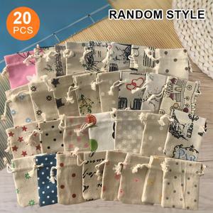 TEMU 20개 우아한 드로스트링 가방 - 재사용 가능한 웨딩 파티 답례품, 웨딩 주얼리 보관, 웨딩 파티 장식 - 고급 파티 답례품, 웨딩 선물 가방, 장식용 드로스트링, 원단, 마대자루, 가방, 미니 파우치, 주얼리 파우치, 속가방 복조리, 소형파우치