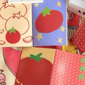 TEMU 2개입 토마토 페이지 마커, 귀여운 일본식 콜라주 노트북, 고품질 휴대용 다이어리