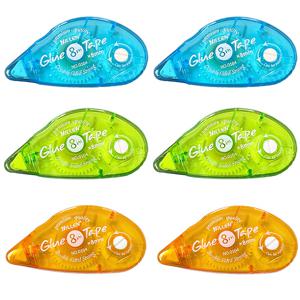 TEMU 6팩 양면 테이프 롤러, 스크랩북 테이프, 공예 및 예술 프로젝트용 영구 접착 테이프 디스펜서 러너, 사진 안전, 0.3인치 X 315인치