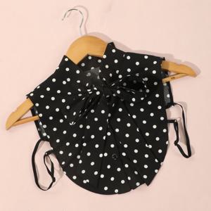 TEMU 1개 여성용 우아한 & 물방울 무늬 보우 타이 칼라 블라우스 - 구조적인 인조 칼라, 보우 디테일, 세탁기 사용 가능한 포멀 & 세미 포멀 오피스 셔츠