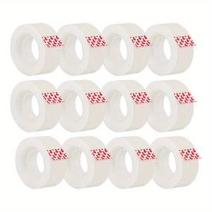 TEMU 8/10/12롤 테이프 - 표준 디스펜서와 호환, 매트 투명 접착 테이프 - 수정, 라벨링, 수리용 - 사무실용 반투명 테이프