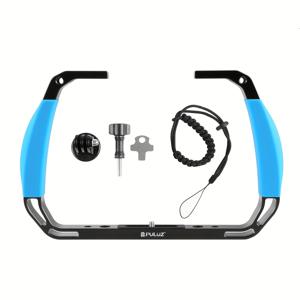 TEMU PULUZ 듀얼 실리콘 핸들 알루미늄 합금 수중 다이빙 리그, DJI OSMO Action, Insta360 및 기타 액션 카메라용