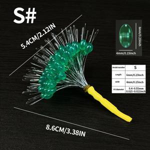 TEMU Chelesh 실리콘 비즈 & 낚시줄 스토퍼 - 혼합 색상, 낚시 경험 향상