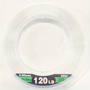 TEMU 50/100m 나일론 낚싯줄 | ZYZHE 투명 리더, 바다 낚시 및 보트 낚시용, 흰색