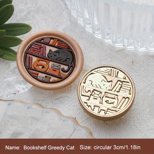 TEMU 판타지 동물 시리즈 왁스 씰 스탬프 | 레트로 디자인, 솔리드 브라스, 원형, 선물 포장, 편지 봉투, 초대 카드 봉인용 금속 재질|실링왁스