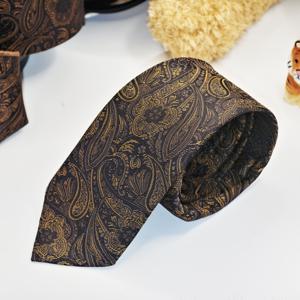 TEMU 1개 우아한 페이즐리 패턴, 핸드타이드, 빈티지 스타일 남성 넥타이 - 반짝이는 골드 트림 가장자리와 포켓 스퀘어 세트, 정장 및 웨딩 행사용